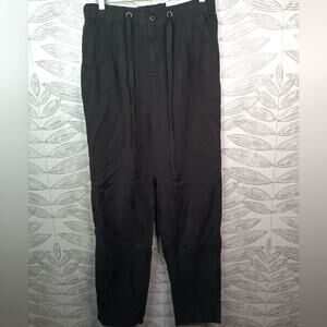 American Eagle Lyocell Pants Straight Leg Trousers Black NEW